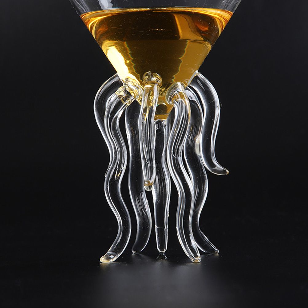 Octopus Cocktail Glass Transparent Octopus Shaped Glass Cup Jellyfish Cup — image 6