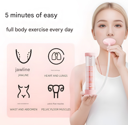 Blue Adjustable Breathing Exerciser & Respiratory Muscle Trainer - Lung Capacity, Core & Pelvic Floor Fitness Tool — image 4