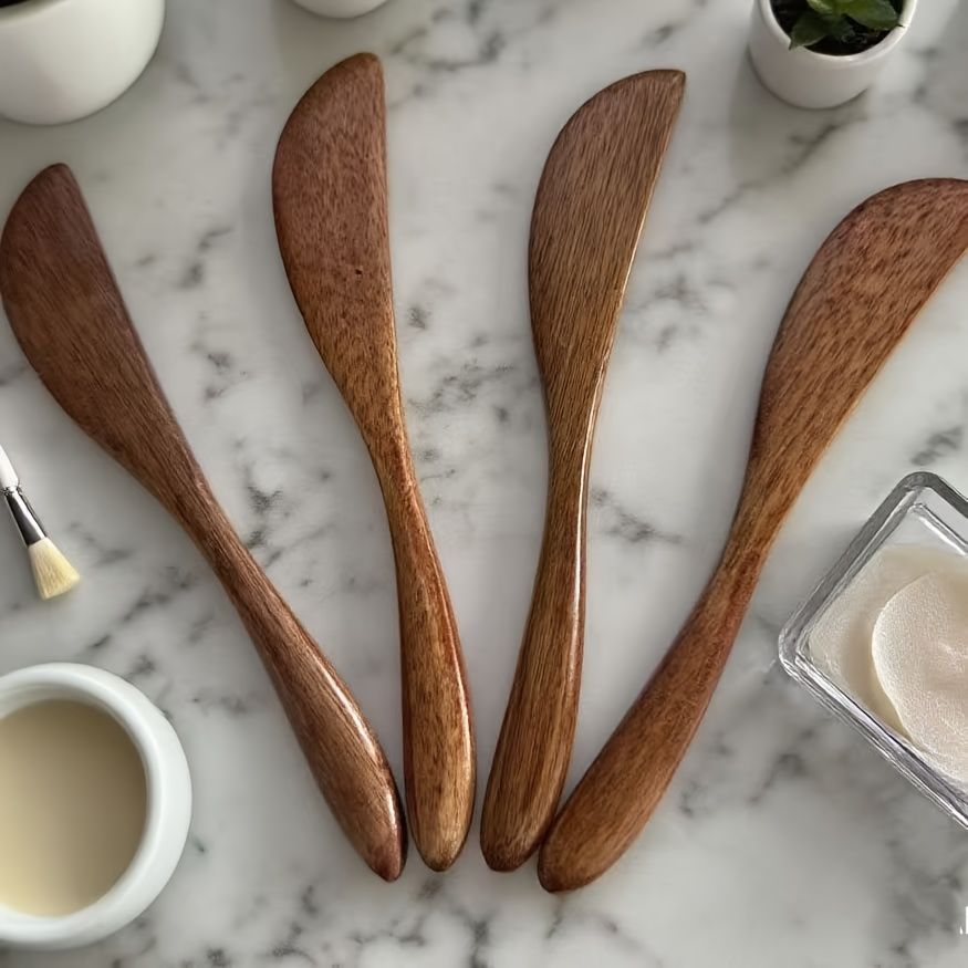4pcs Butter Knife, 5.9 Inch Wooden Jam Spreader Mini Butter Spreaders Knife Kitchen Restaurant Spreader Condiment Knives for Jelly Sandwich Cheese β image 4
