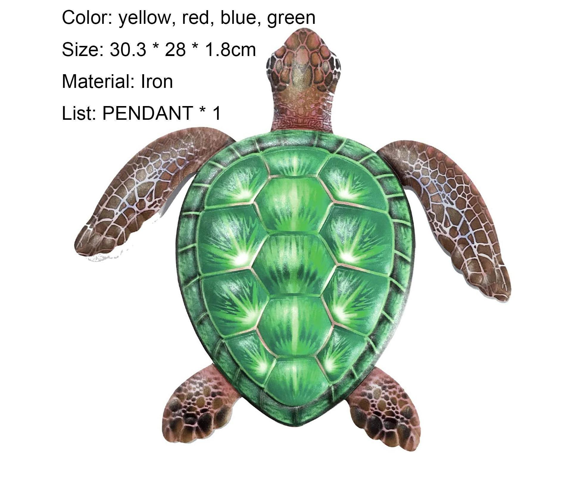 Art Pendant Exquisite Decorative Lifelike Turtle Wall Hanging Sculpture Ornament for Outdoor-Green — image 2