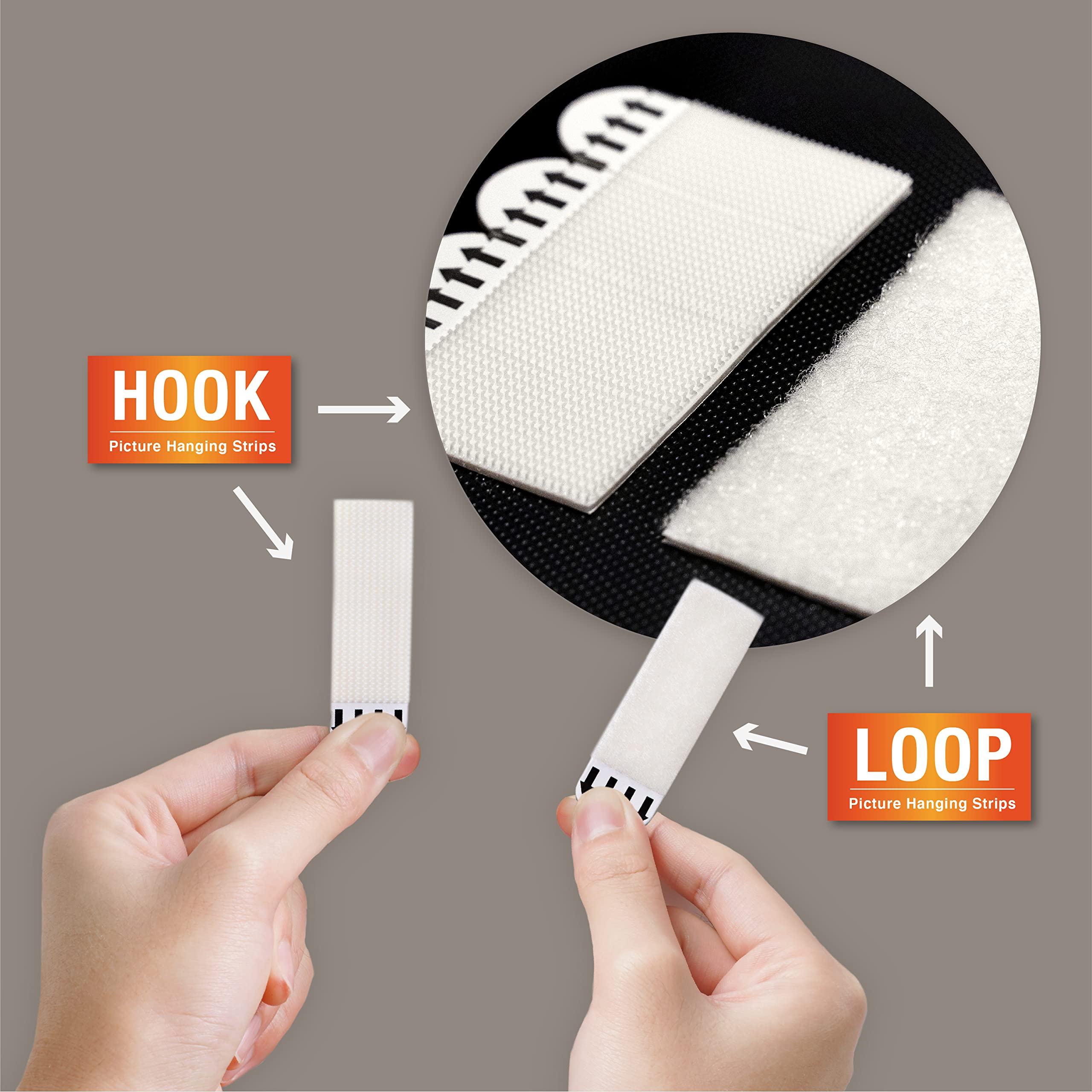 Picture Hanging Strips - No Drilling - Self-Adhesive Velcro - Hanging Picture Frames - Double-Sided Tape - Damage-Free Removal - Poster Strips — image 3