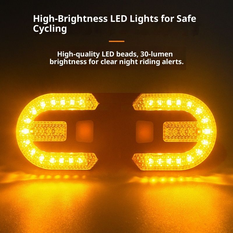 Bike Turn Signals,Bright Bicycle Turn Signals Front Back IPX5 Waterproof Wireless Remote Control Rear Bike Light USB Rechargeable LED Bike Flashlight β image 3