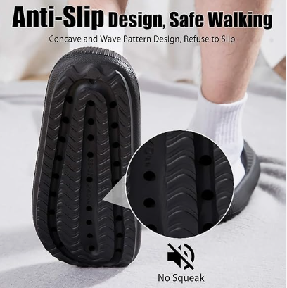 Cloud Slippers for Women and Men, Pillow House Slippers Shower Shoes Indoor Slides Bathroom Sandals, Ultimate Comfort, Lightweight, Thick Sole โ image 4