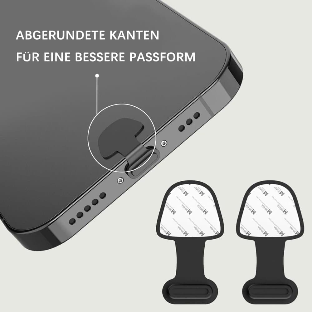 8-Pack Dust Plugs Compatible with USB-C and Lightning, Black — image 5