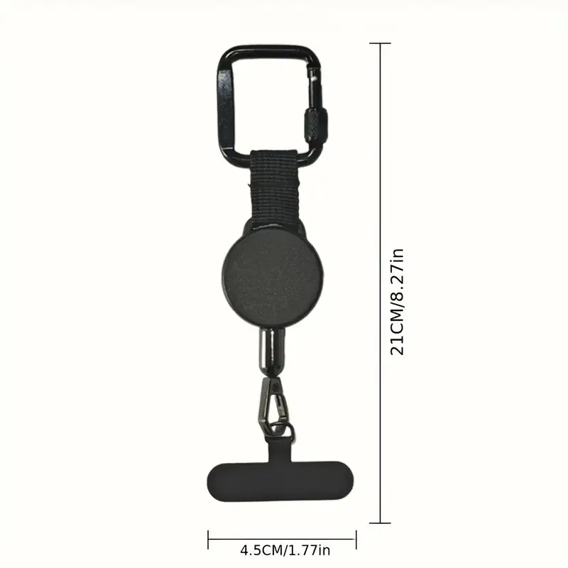 ABS alloy retractable anti-theft tether, 60-70cm steel cable, hang phone & keys, must-have anti-loss gear!/PINK — image 6