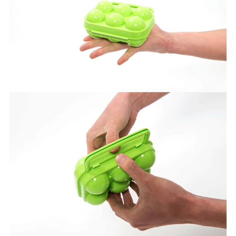 Plastic Egg Box, 6 Grid Foldable Egg Storage Box for Refrigerator — image 2