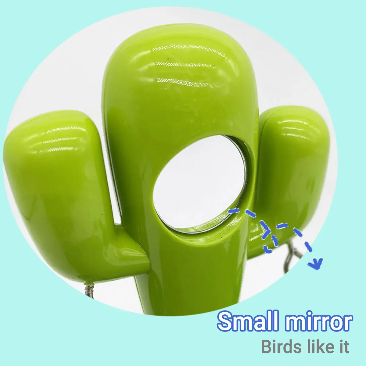 Parrot Bird Toy Cactus Shape with Bell Hanging Cage Toy for Pet Birds Play — image 6