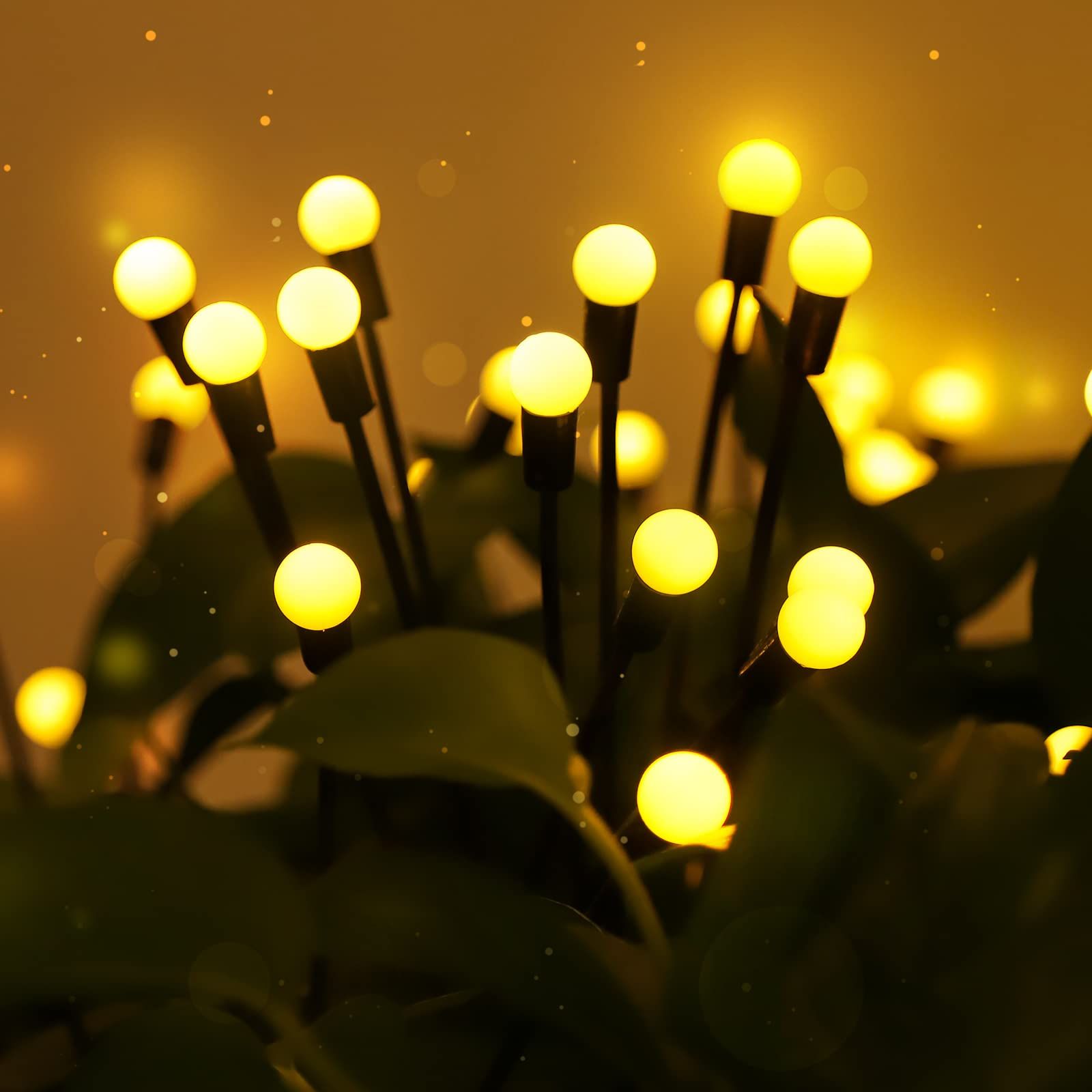 Firefly Garden Lights Solar Outdoor, Solar Firefly Lights Outdoor Waterproof 2 Pack 8 LED Swaying Outdoor Lights Solar Powered — image 2