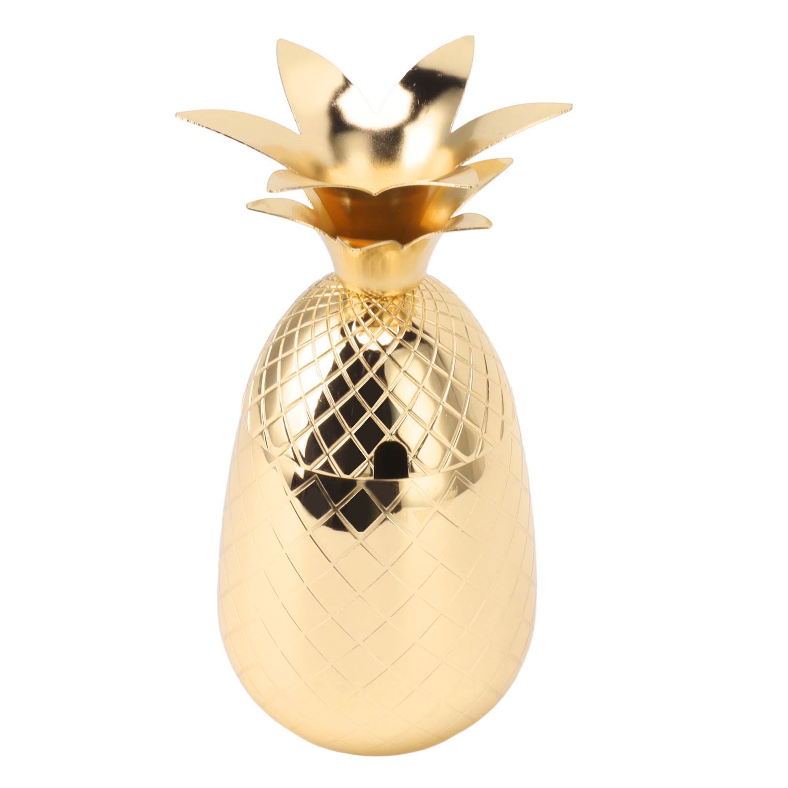 Cocktail Shaker Pineapple Shape Stainless Steel Polished Smooth Surface 500ml for Home Bar Gold โ image 4