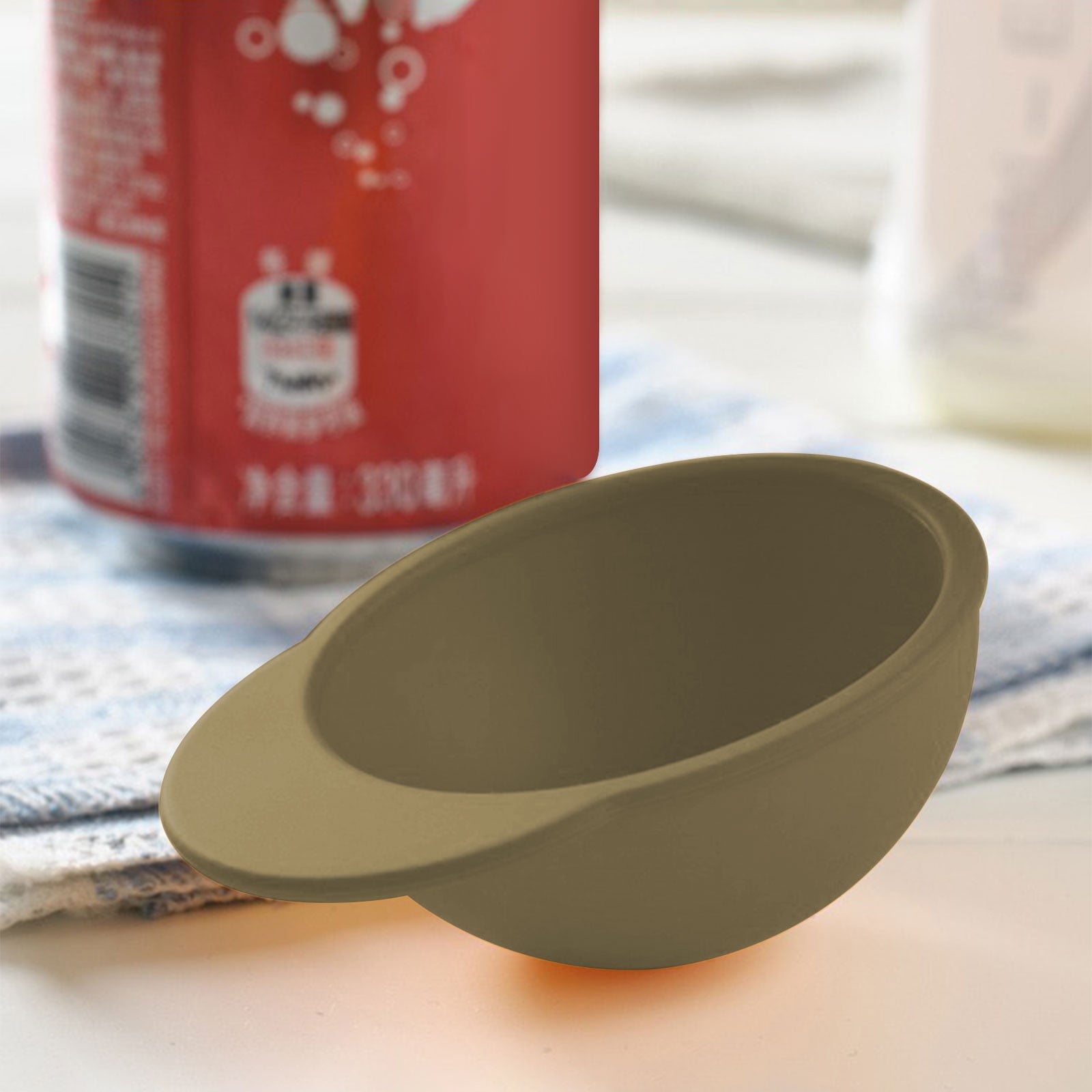 Back to School SuppliesCute Can Hat Sealing Cover Cola Beer Preservation Cover Silicone Cup Cover Dustproof and Leakproof Coffee Color (Include: 1X Can Hat — image 5