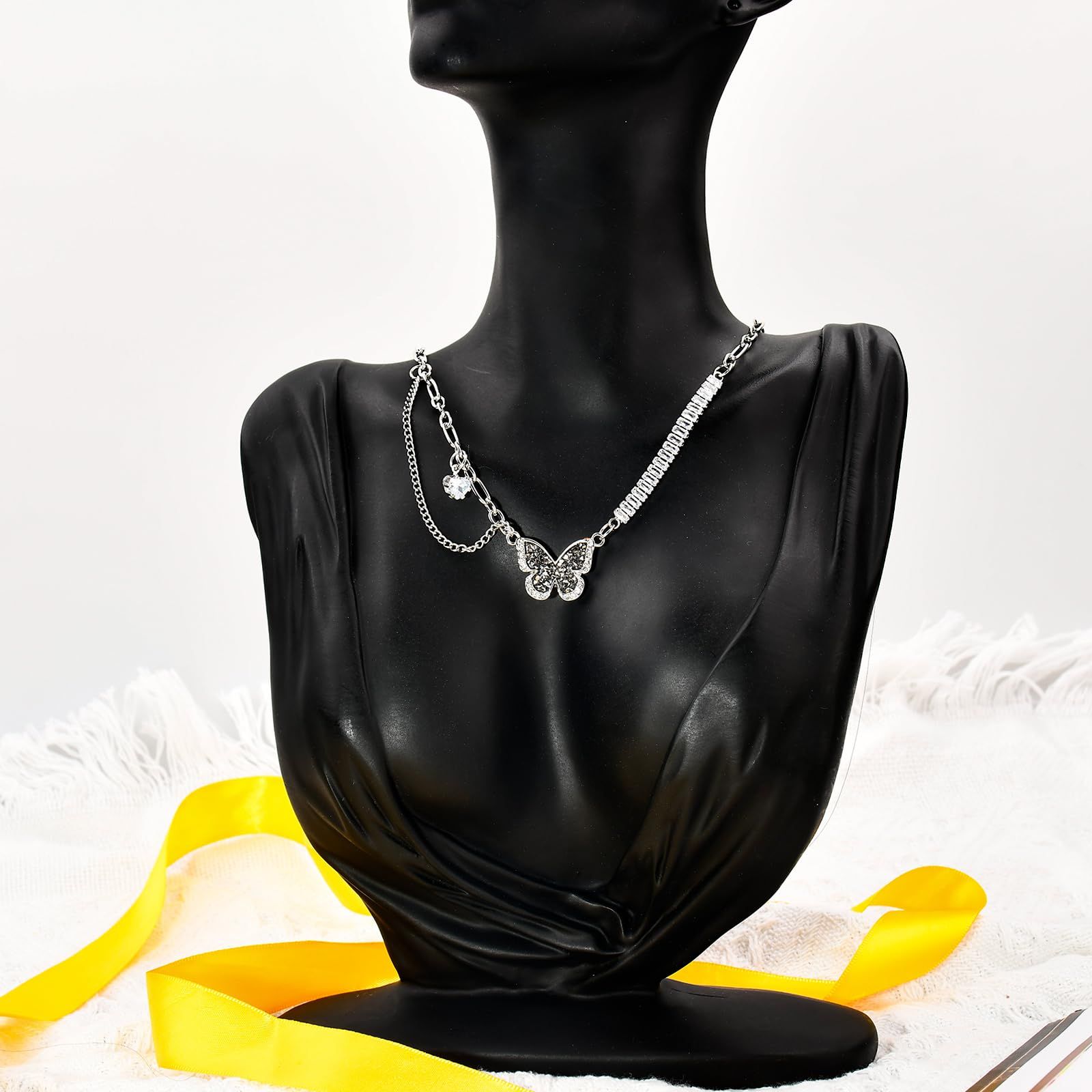 Autumn and winter butterfly pendant Sweet cool Spice Girl hoodie chain tide titanium steel necklace Women light luxury niche — image 5