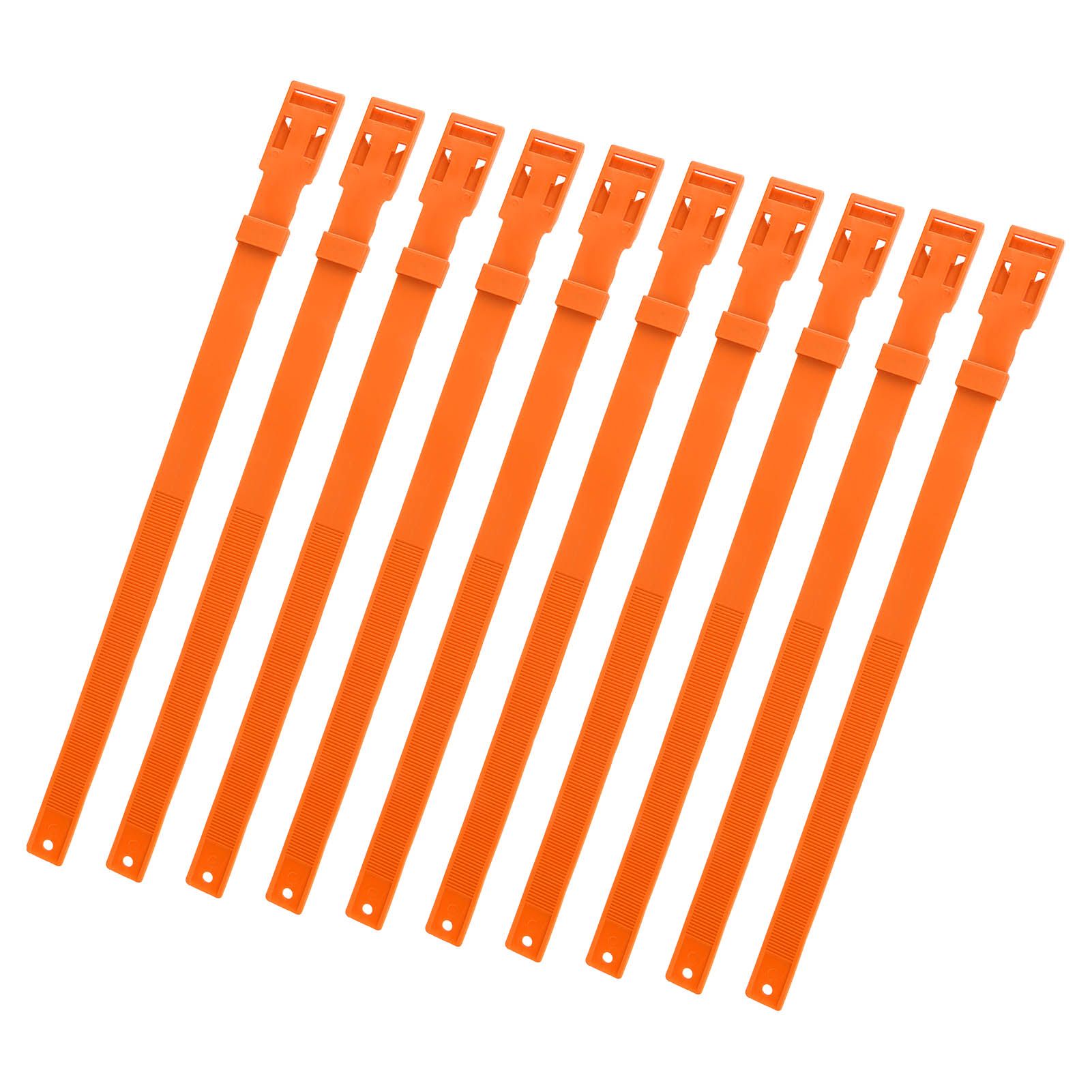 10PCS Goat Collar PU 23 Inch Adjustable Livestock Collar for Farm Animal Cow Horse Sheep Orange β image 5