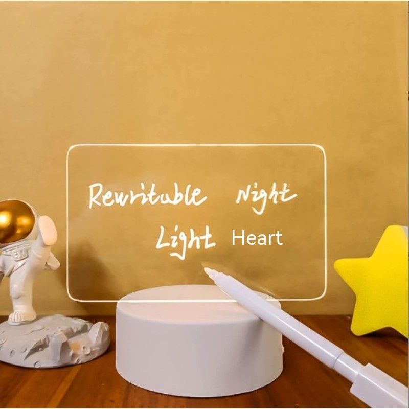 Dry Erase Board with Light Dry Erase Board with Stand as a Glow Memo LED Letter Message Board Note Glass Led Board White