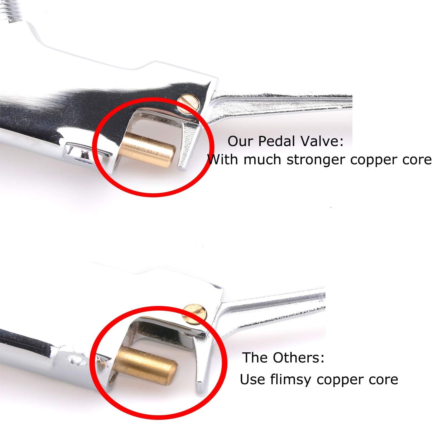 Single Foot Pedal Water Valve Copper Bathroom Faucet for Basin Water Tap Floor Mount Single Pedal Valve Silver — image 6