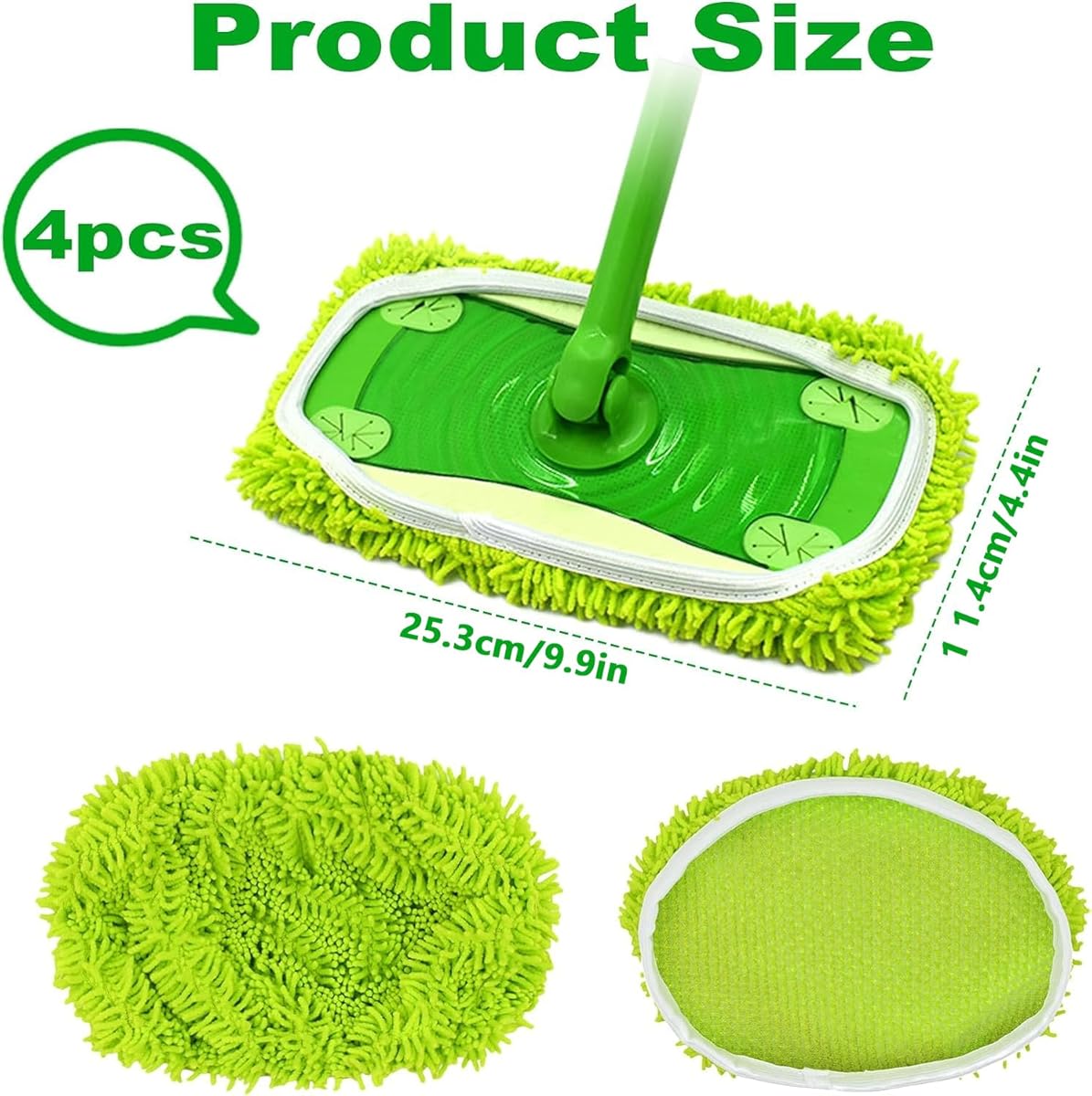 Microfiber Mop Refill Cloths for Swiffer Sweeper and Steam Mops, Reusable Washable Pads for Tile Floors — image 2