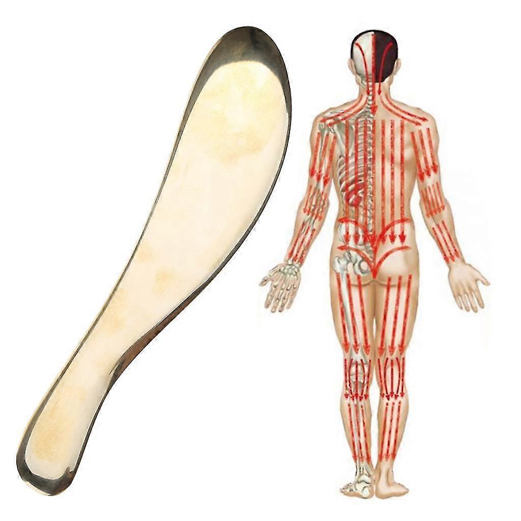 Copper Gua Sha Board Massage Tool, Body & Face Scraping Device, 188mm โ image 4