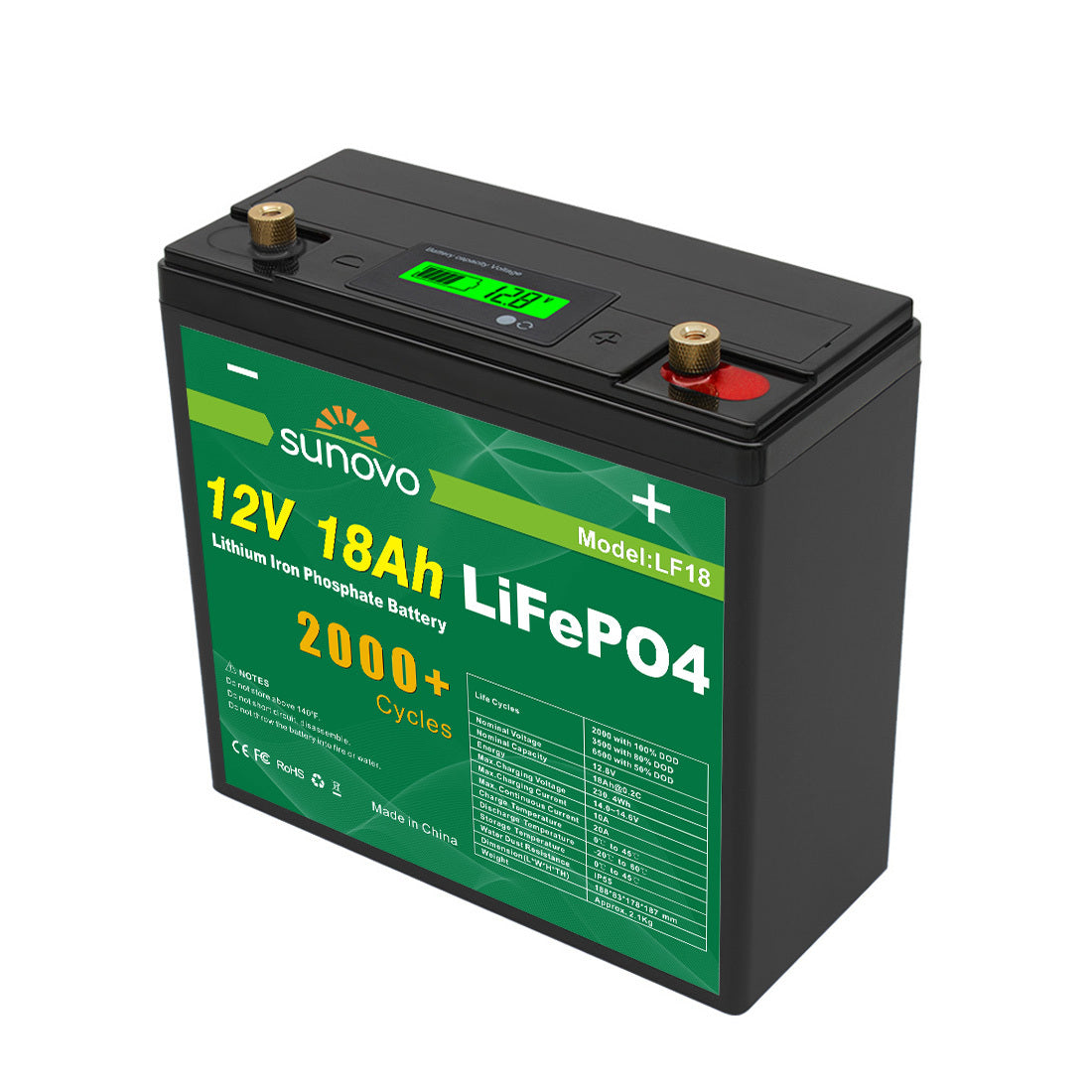 Samland 12V 18AH Deep Circle Lifepo4 Battery Rechargeable Lithium โ image 2