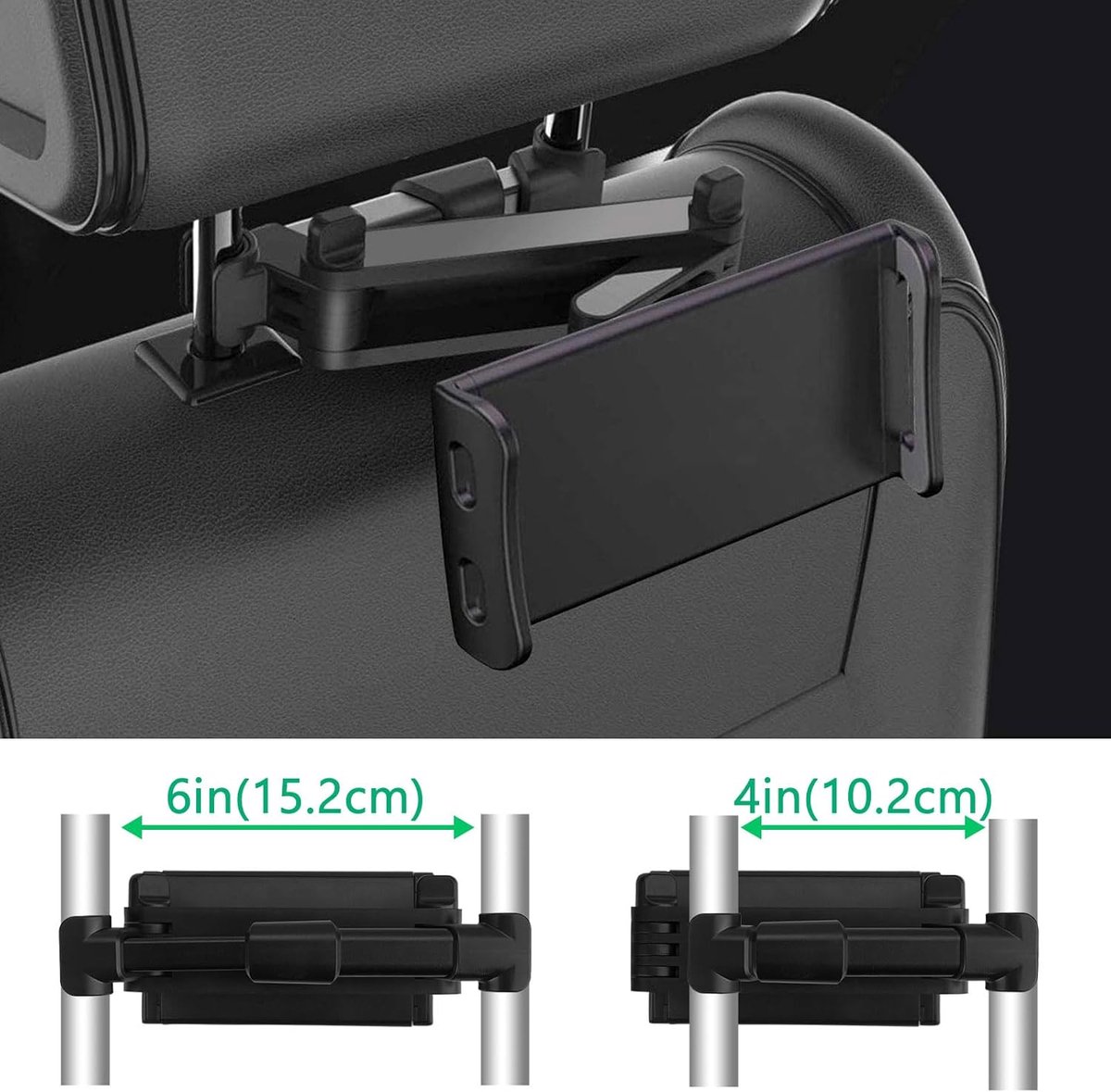 Car Phone Holders - Phone Holder - Back Seat - Adjustable Phone Holder - Back Seat Phone Holder - Universal Car Phone Holder - Black — image 4
