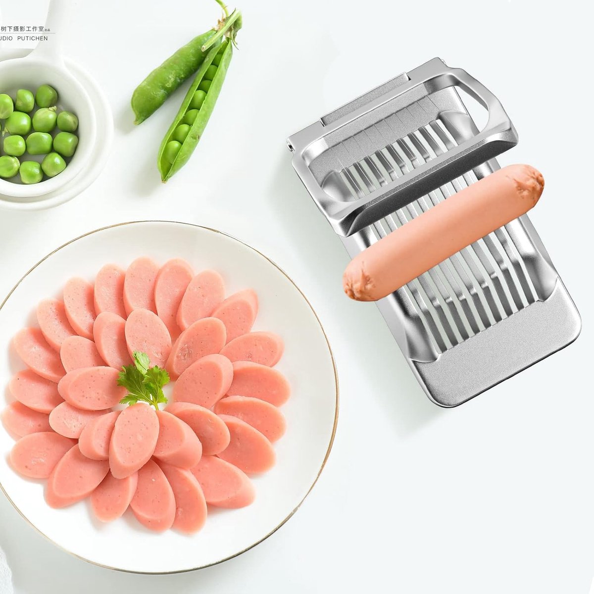 Professional aluminum egg slicer - sturdy and durable - can slice boiled eggs - dishwasher safe - independent and stable tension - suitable for slicing eggs — image 4