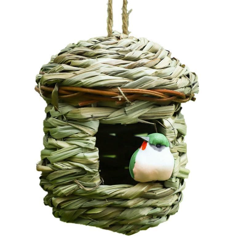 Qttie Bird Nest Breeding Box House Bed Cage Hut Cave Canary Finch Budgie Parrot - Treehouse