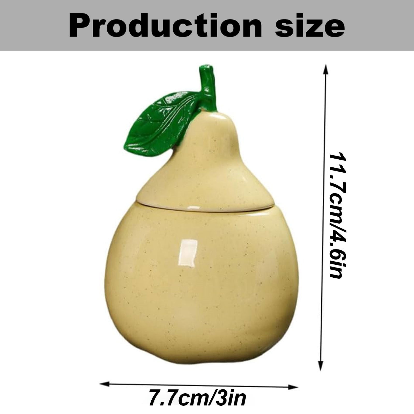 Ceramic Pear Shaped Tea Canister with Lid Decorative Jar for Kitchen Airtight Container for Coffee Sugar and Flour Storage for Candy or Tin โ image 4
