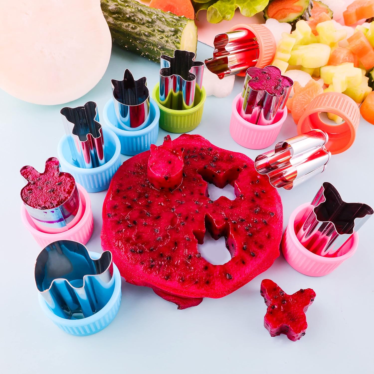 Sandwich Cutter Set Fruit Cutters Bread Cutout Shapes for Kids Lunch Butterfly Dinosaur Unicorn Mousehead Food Shaped Cookie Cutters 13 Pack for Baking and — image 6