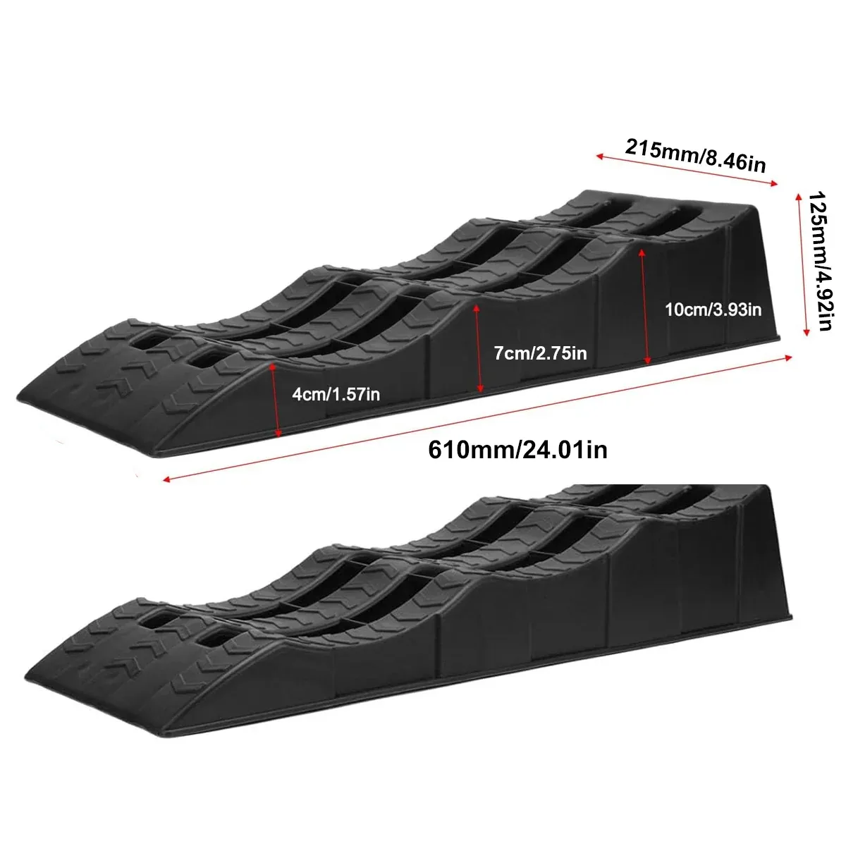 2pcs Plastic Three Step Parking Tire Pads for Cars Recreational Vehicles RV β image 3