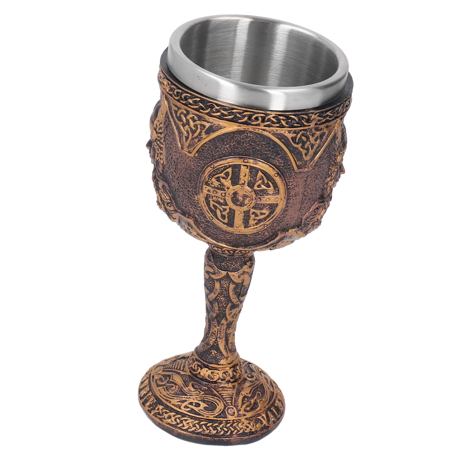 Nordic Wine Goblet Resin Shell Stainless Steel Unique Retro Beer Cup for Cocktails Whisky Red Wine โ image 6