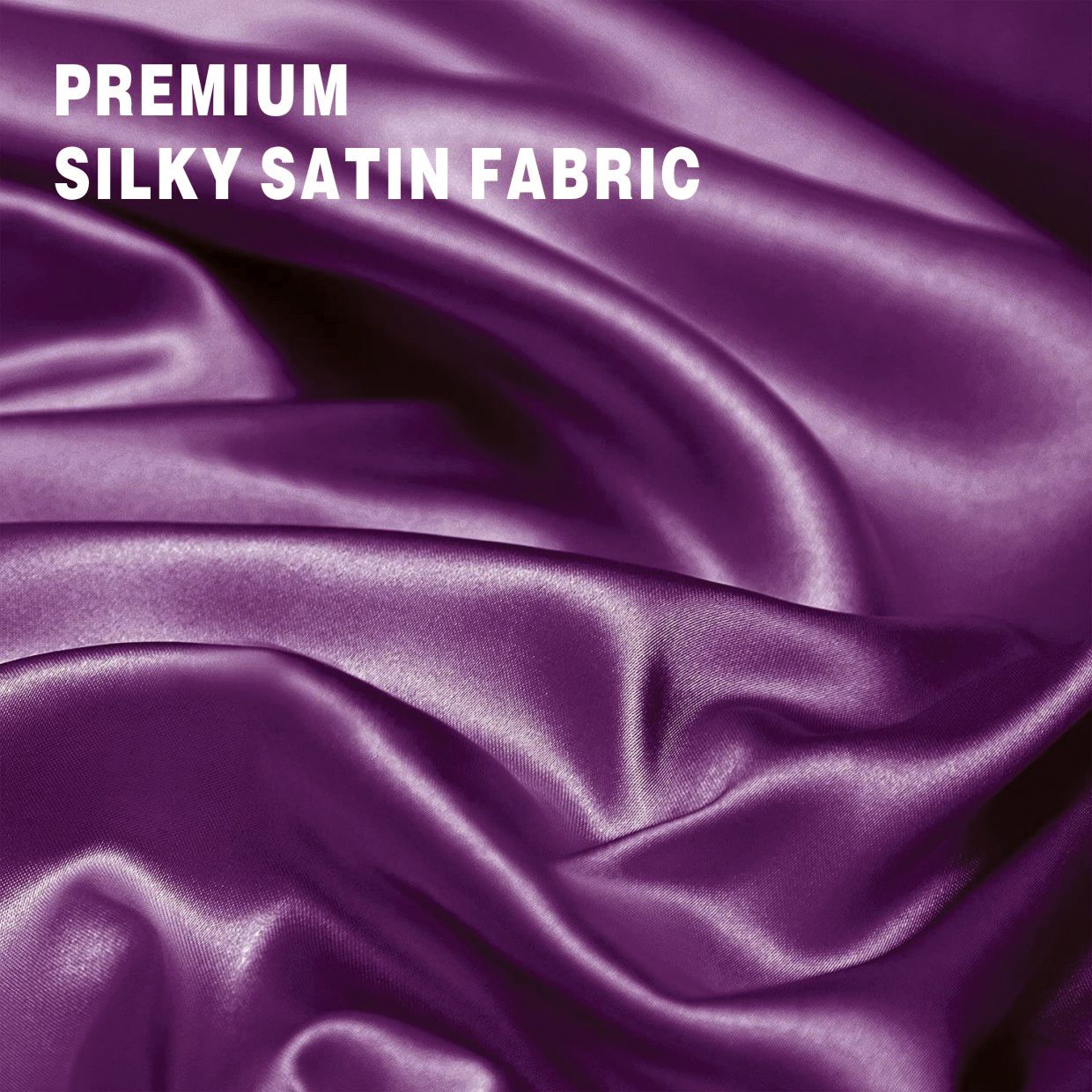 Art Silk Satin Sheet Set Hotel 4 Pieces Fitted/Flat Sheet Bedding Set-Luxury Soft Silky Sheets for Hair and Skin, Similar to Silk Bed Sheets Set 4 — image 2