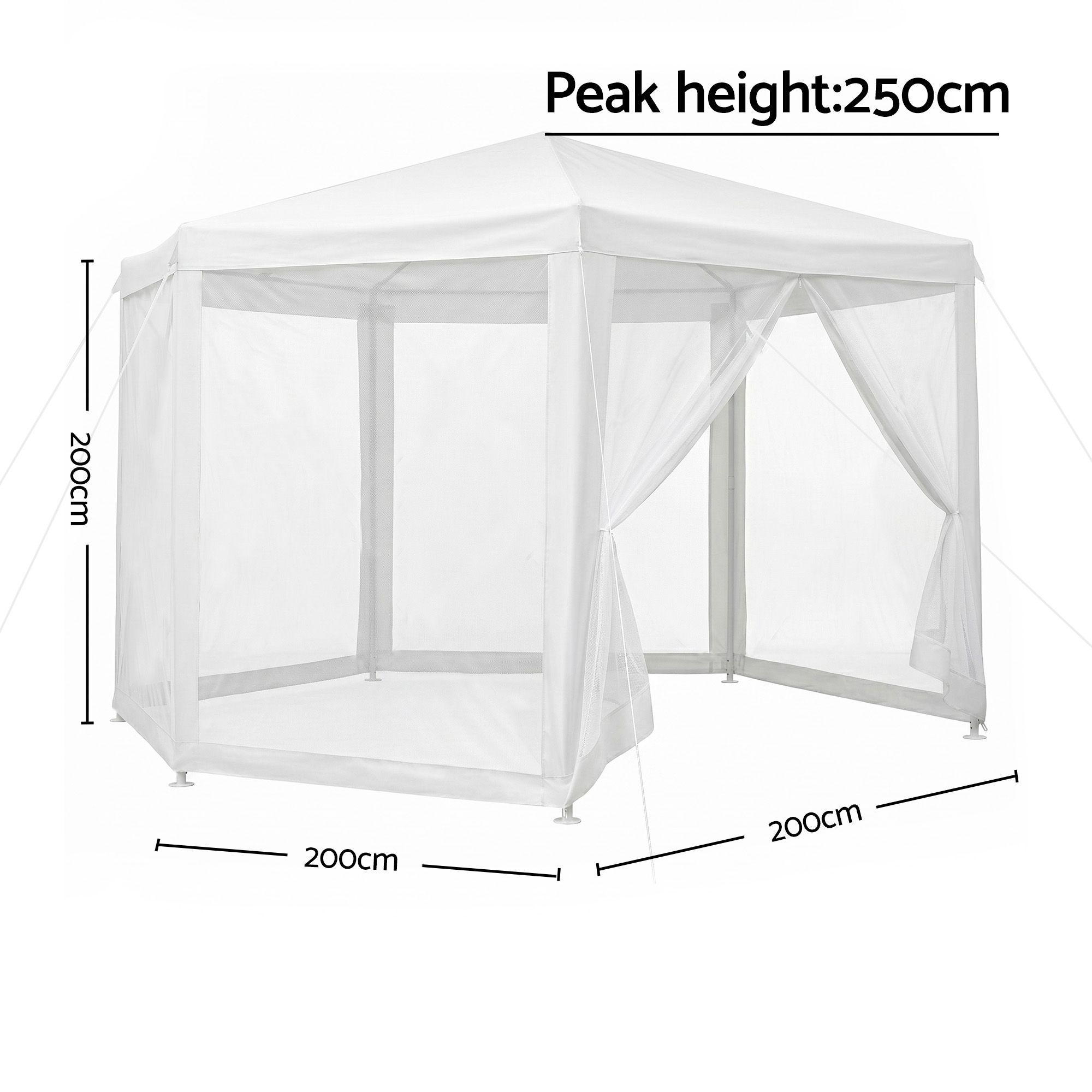 Instahut Gazebo?2x2m Marquee Wedding Party Tent Outdoor Camping Mesh Wall Canopy Shade Gazebos Navy — image 2