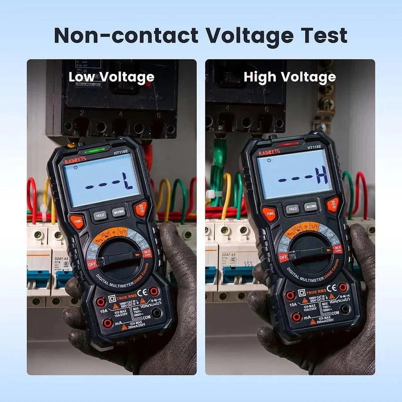 KAIWEETS HT118E Digital Multimeter TRMS 20000 Counts with Higher Resolution Auto-Ranging Voltmeter Accurately Measures Voltage Current Resistance Diodes — image 5