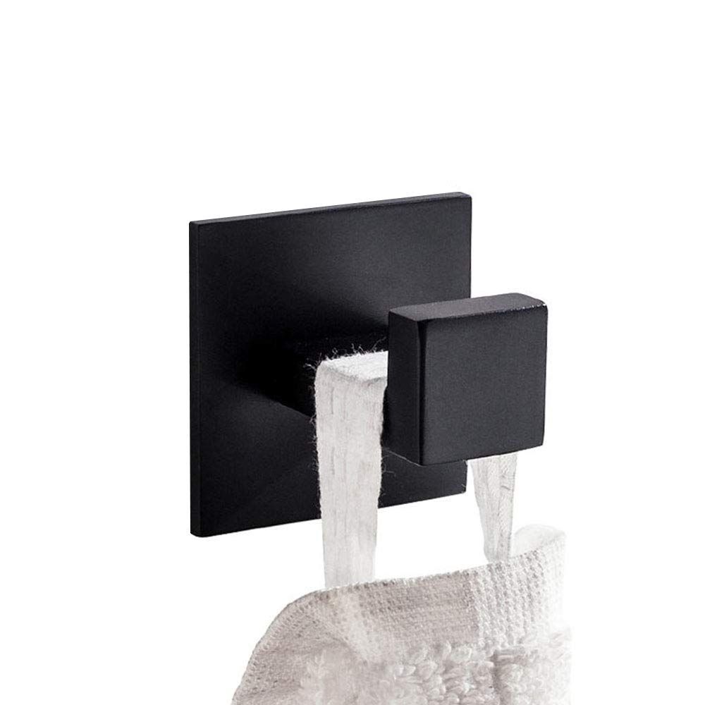 Stainless Steel Bathroom Towel Hook Self Adhesive Robe Coat Hook in Bathroom, No Screw Need and Black Finish โ image 4