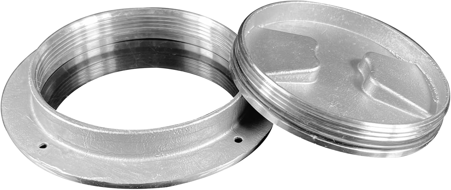 4 inch Hatch 316 Stainless Steel Round Non Slip Inspection Deck Plate with Detachable Cover for Marine Boat Yacht — image 5