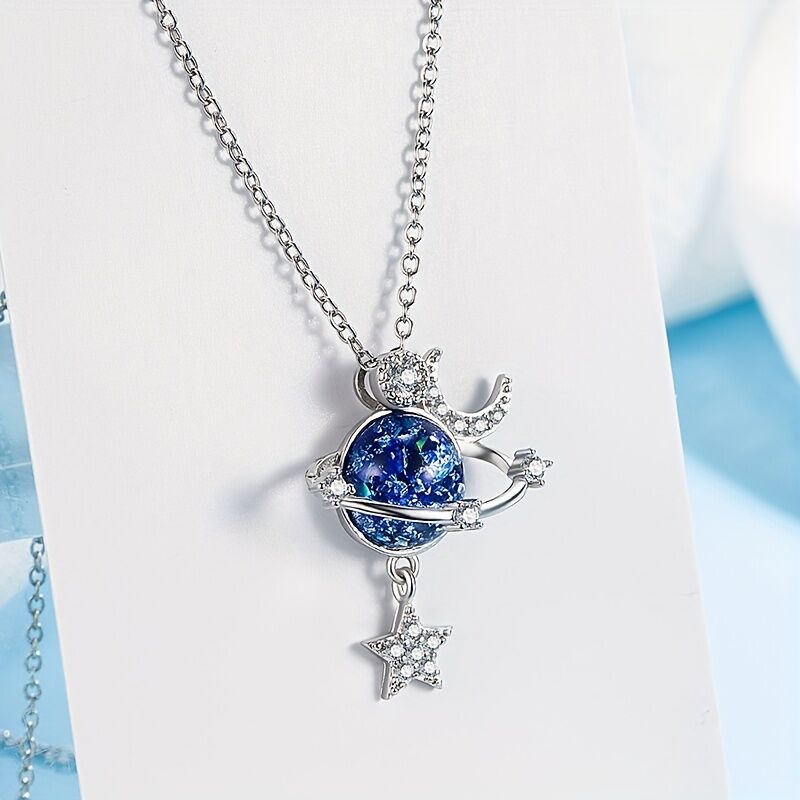 **“Whispers of Stars” — Galaxy Collarbone Chain, Gifting You a Corner of a Private Universe** — image 3
