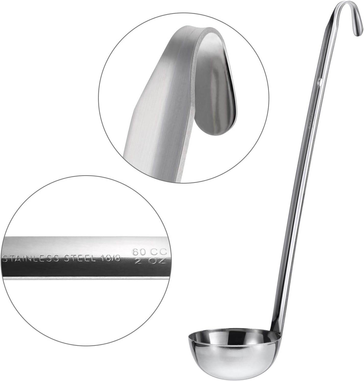 Stainless Steel Ladle Soup Handle Ladle with Pouring Rim for Kitchen Cooking Soup Sauce โ image 3