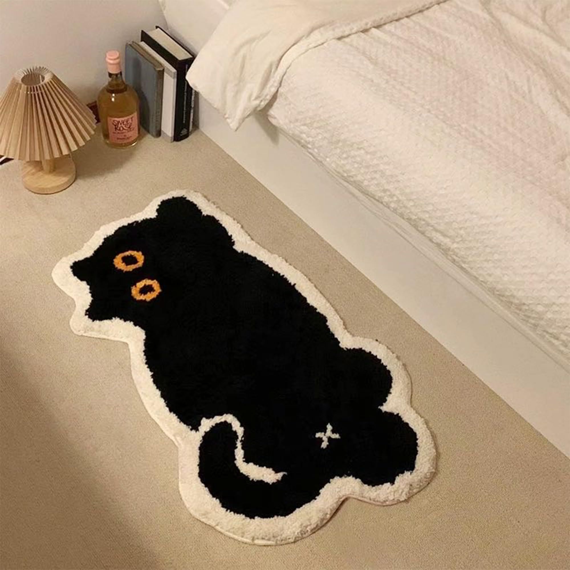 Cute Black Cat Bath Mat for Tub, Bathroom, Bedroom, Dorm, Women Bath Mats, Non Slip, Bathroom Decor,32"x20" — image 4