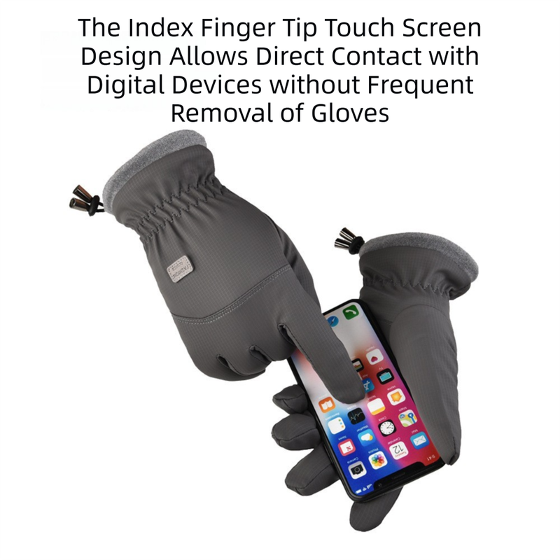 2-Pair Black Thermal Winter Gloves for Men and Women - Waterproof Windproof & Touchscreen Compatible Gloves for Skiing, Cycling & Winter Travel(XL Size) โ image 2