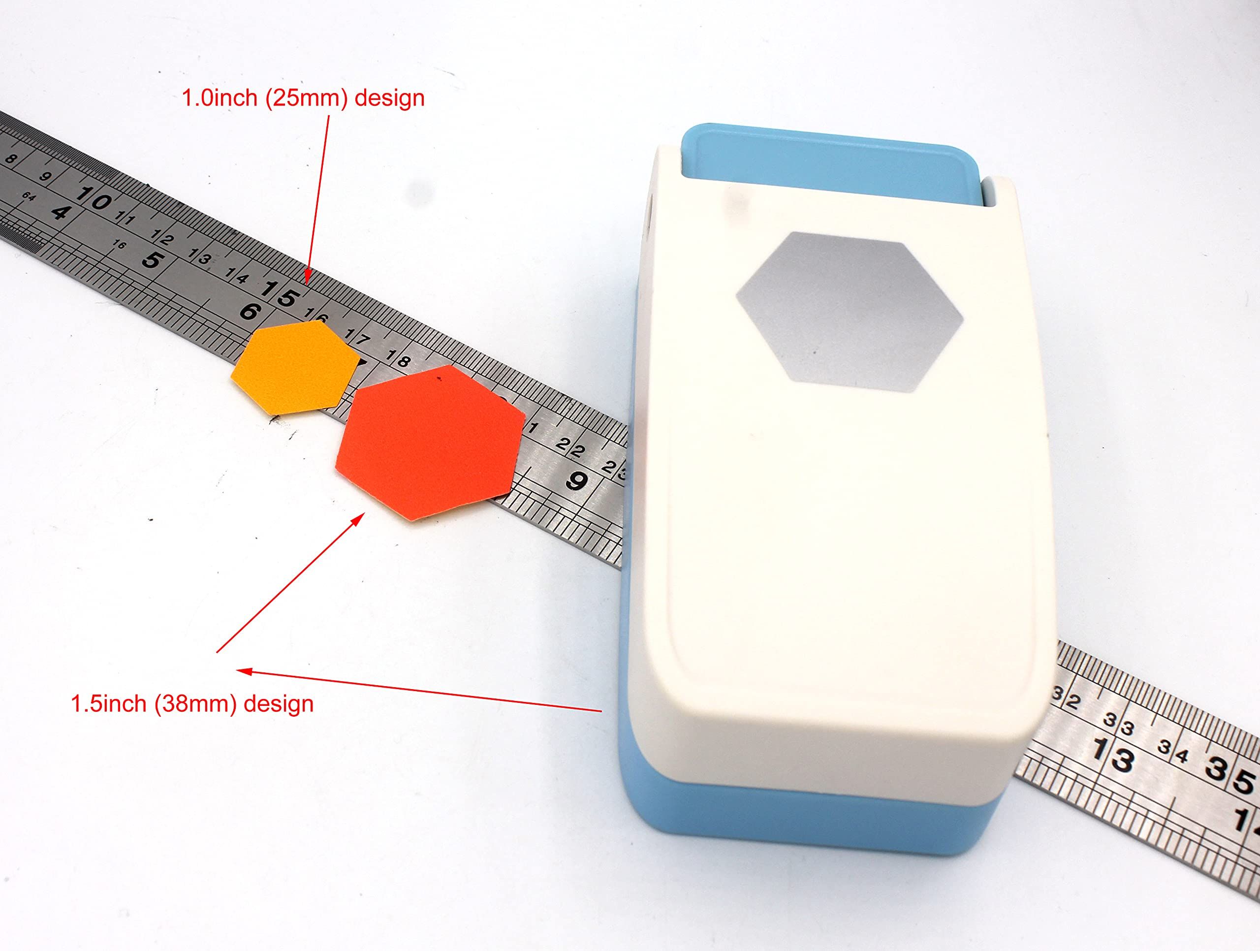 Handmade Scrapbooking One Inch 25mm Size Craft Lever Punch Embossing Puncher Mini Fancy Punch (Hexagon) — image 5