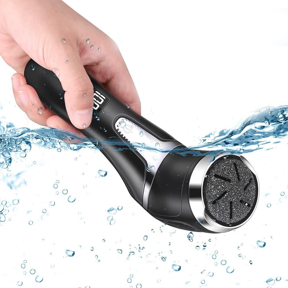 Electric Callus Remover for Feet Water-resistant 2 Speeds Pedicure Kit -Black and 12pcs kit โ image 4