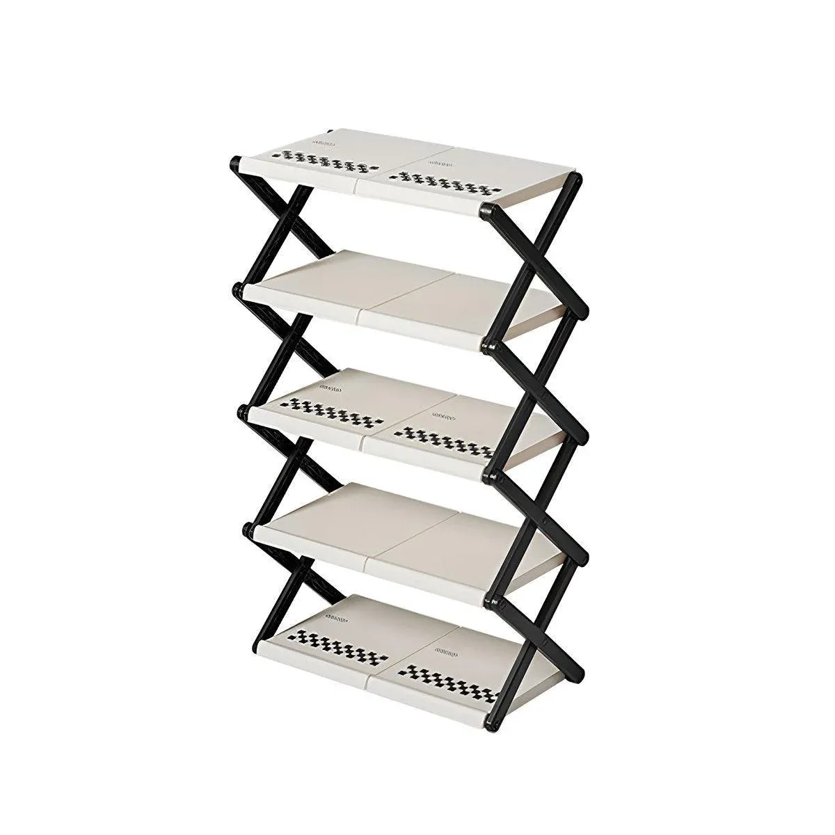 5 Tier Folding Shoe Rack Simple Shoe Storage Organizer for Home and Closet Use — image 2