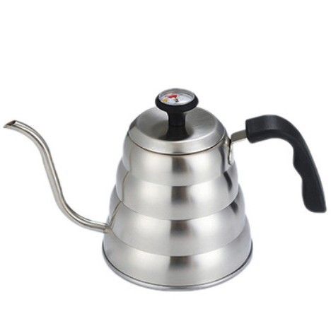 Gooseneck Kettle with Thermometer - 1.2L Pour Over Coffee & Tea Kettle,Stainless Steel Gooseneck Kettle Pot, Precision Pour Drip Spout, Suitable for