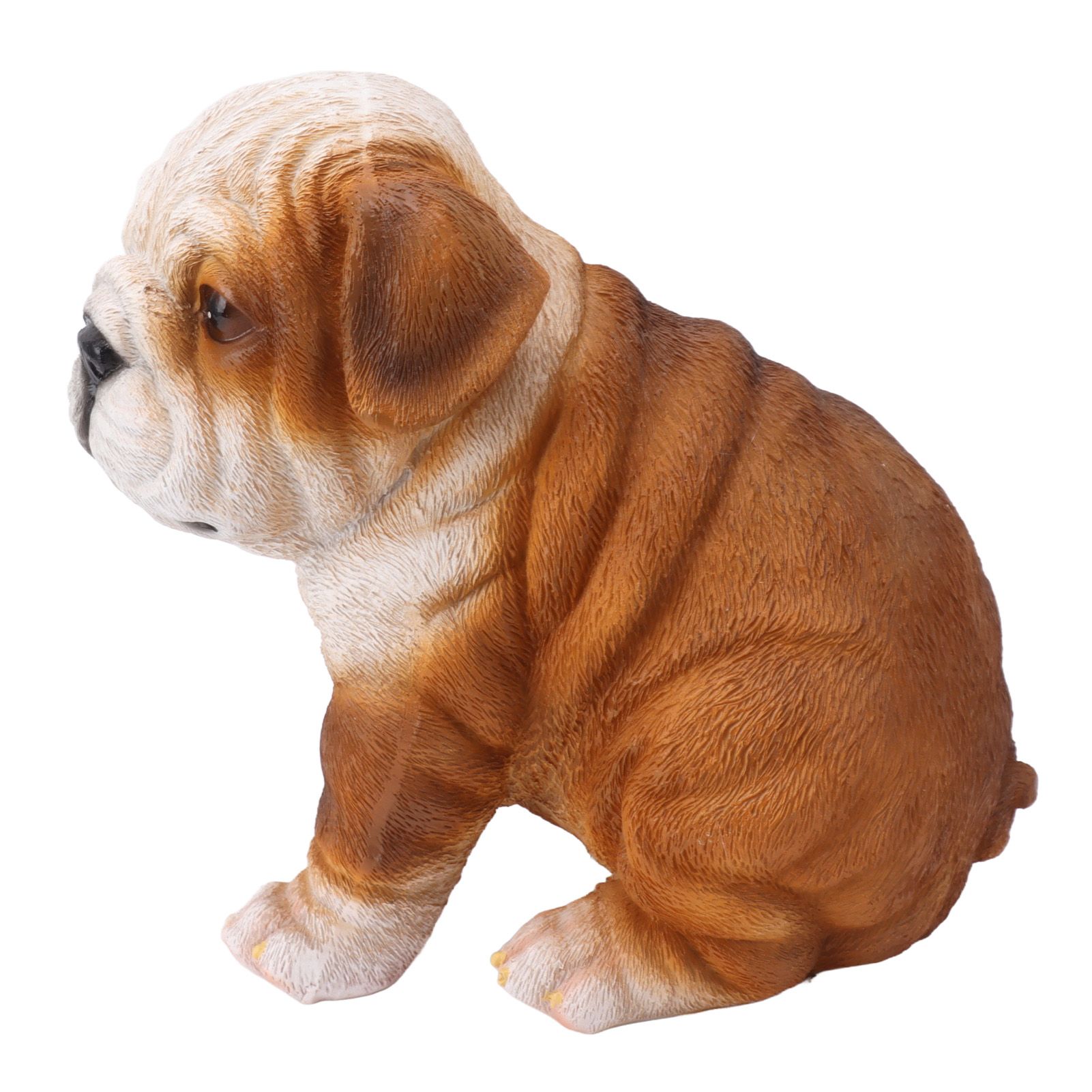English Bulldog Puppy Statue Lifelike Resin Bulldog Sculpture for Garden Lawn Porch Decoration Sitting Bulldog โ image 6