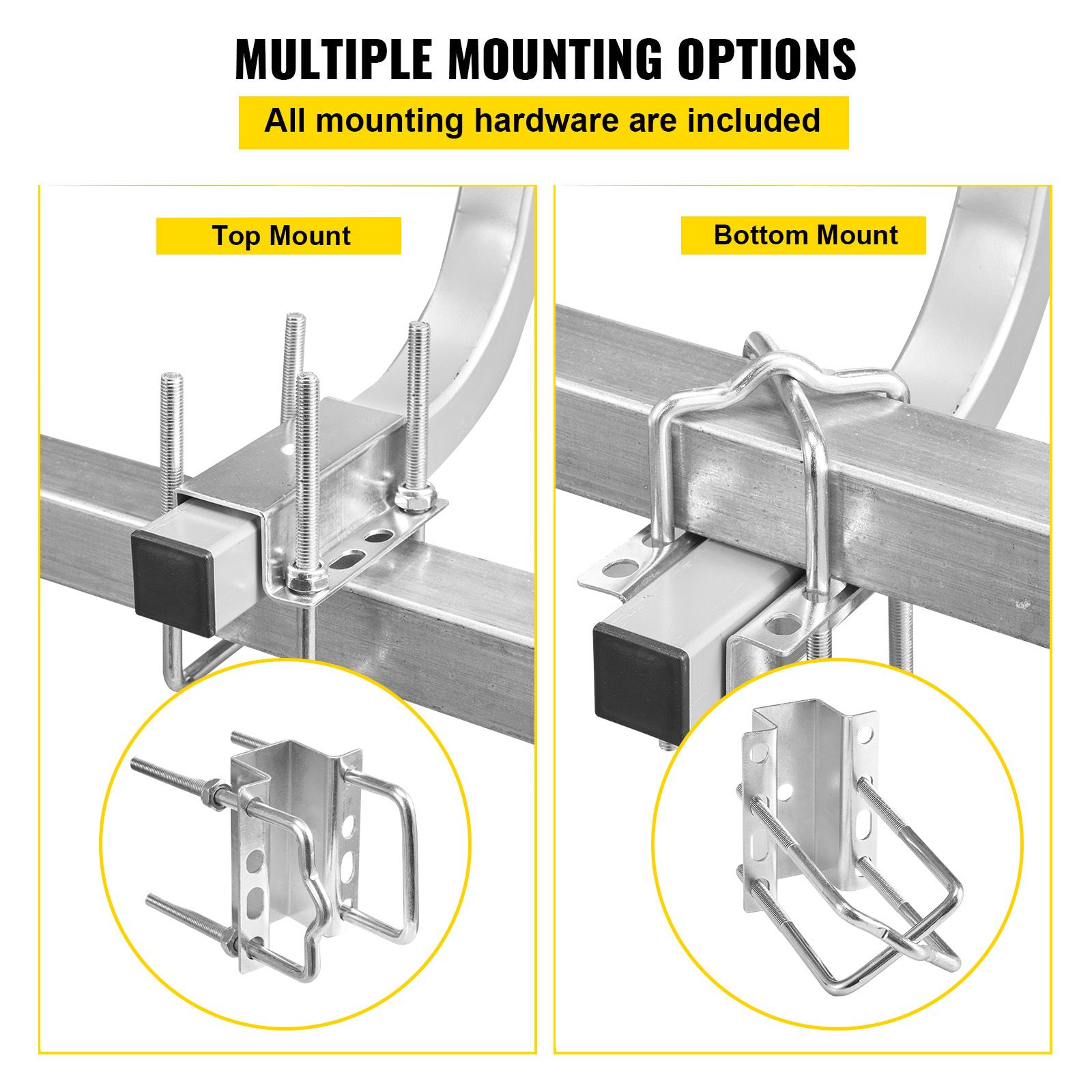 Boat Trailer Guide on, 24/", One Pair Trailer Pontoon Bunk Board Guide-ons, Steel Trailer Guides, Complete Mounting Accessories Included, for Ski Boat, Fishing — image 4