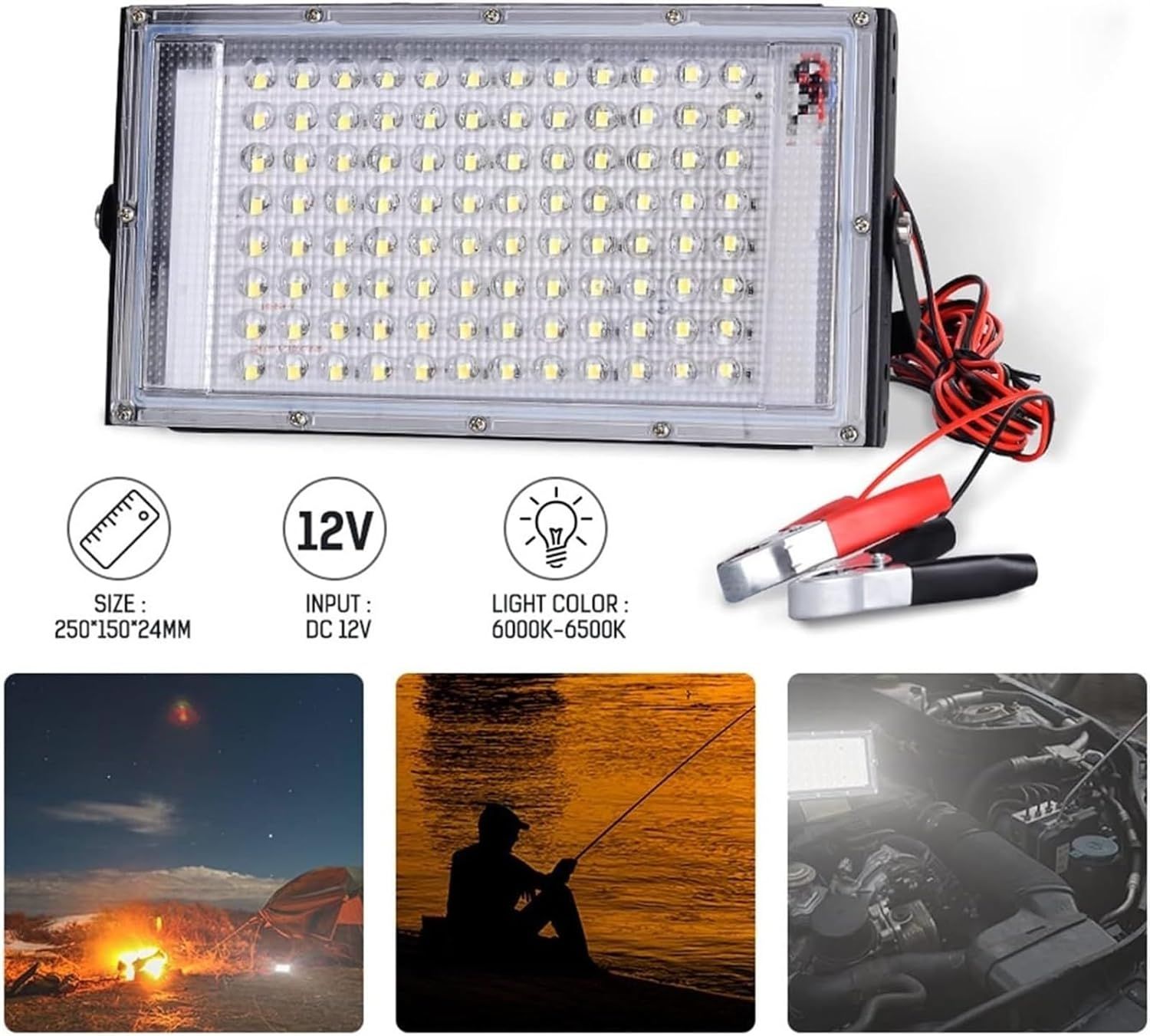 Security Lights Outdoor LED Flood Light Waterproof Reflector Spotlight Projector FloodLights Streetlight Outdoor ,Cold White