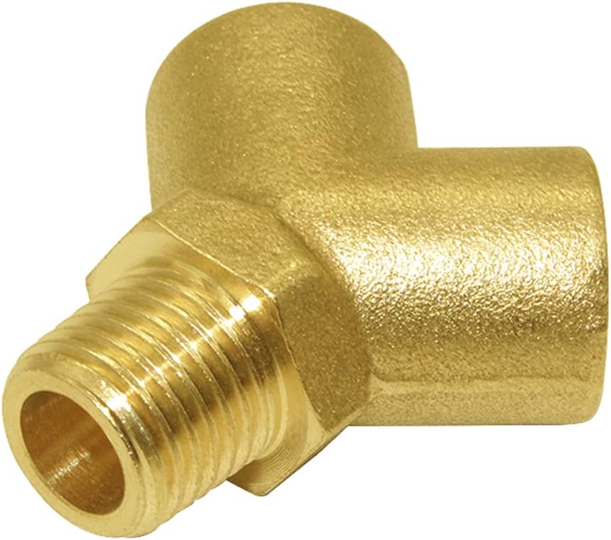 Brass Pipe Fitting Y-shaped 1/4" NPT Female x 1/4" NPT Male Connector 3-way Fitting Coupler Adapter (Pack of 2) โ image 3