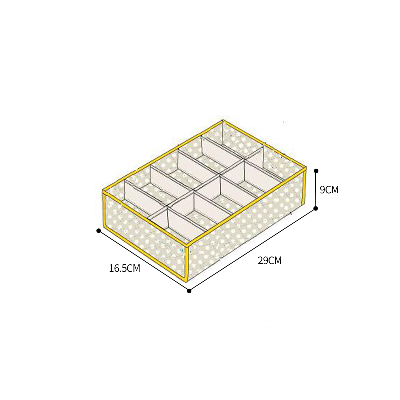 2Pcs 10 Grids Underwear Sock Panties Drawer Storage Bag Organizer Wardrobe Box — image 2