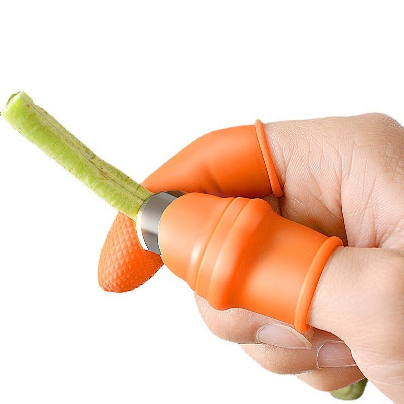 2PCS Fruit and Vegetable Picking Potted Plants Trim Silicone Thumb Knife Set Picking Portable Knife Garden Tools