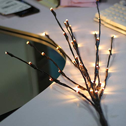 LED Light Bunch Stem - Warm White BATTERY fairy lights - 50cm high 20 bulbs/petals — image 2