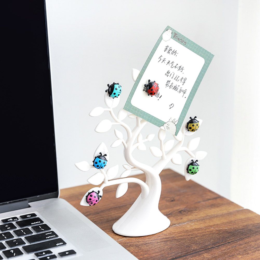 Fridge Magnet TreeShape Self Adhesive Door Knob Anti Collision for Home Decor (White) — image 3