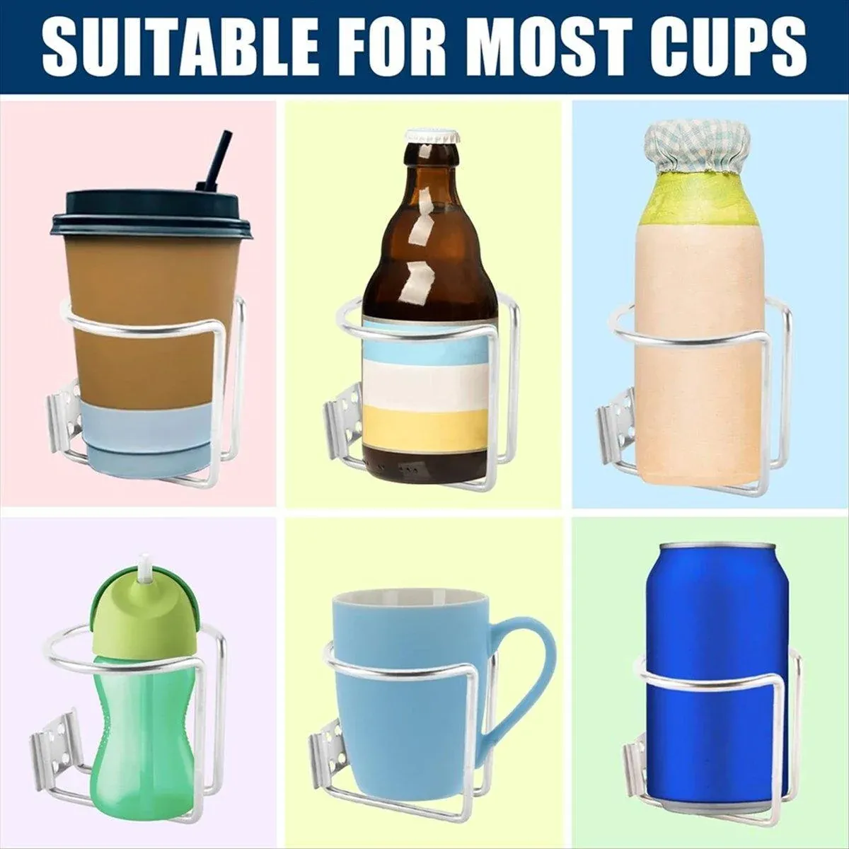 2pcs Car Cup Holder Drink Bottle Holder Universal Vehicle Mug Holder for Travel — image 4